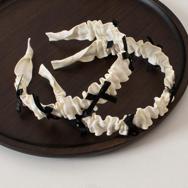 Women's Sweet Simple Style Bow Knot Cloth Pleated Hair Band