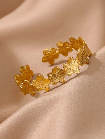 Retro Simple Style Geometric 304 Stainless Steel 18K Gold Plated Bangle In Bulk