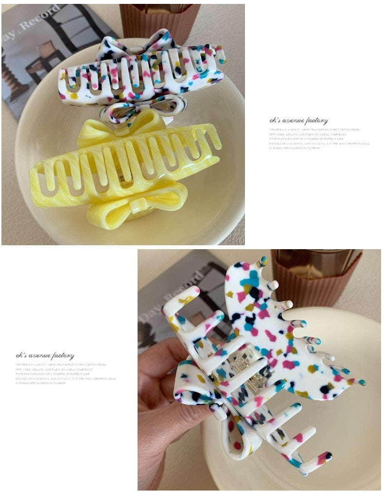 Women's Elegant Simple Style Bow Knot Acetic acid sheets Hair Claws