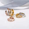 1 Pair Elegant Simple Style Geometric Copper Zircon Earrings