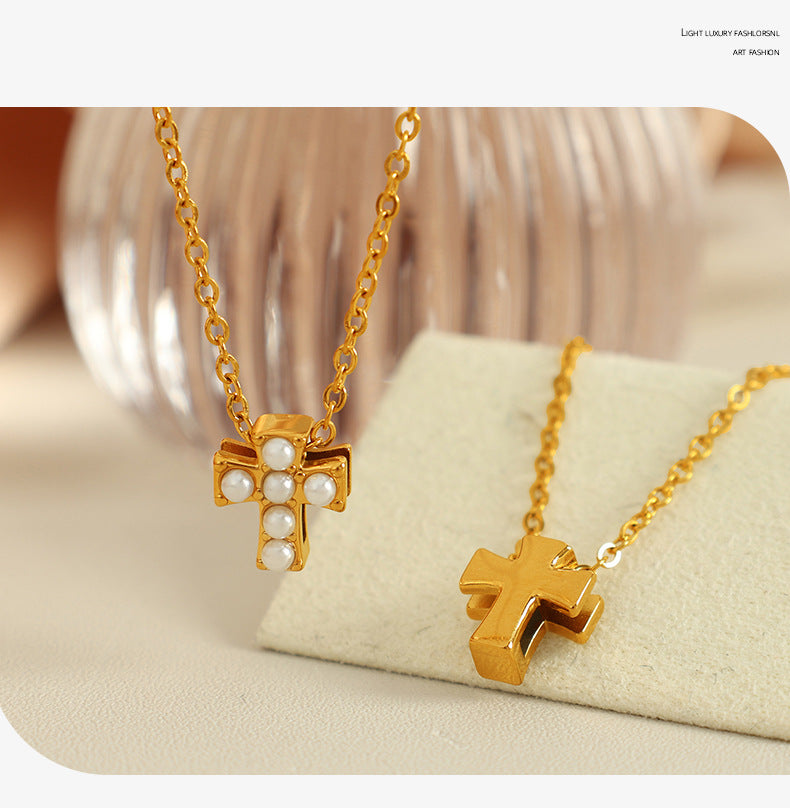 Jewelry Classic Style Star Moon Heart Shape Titanium Steel 18K Gold Plated Plating Pendant Necklace