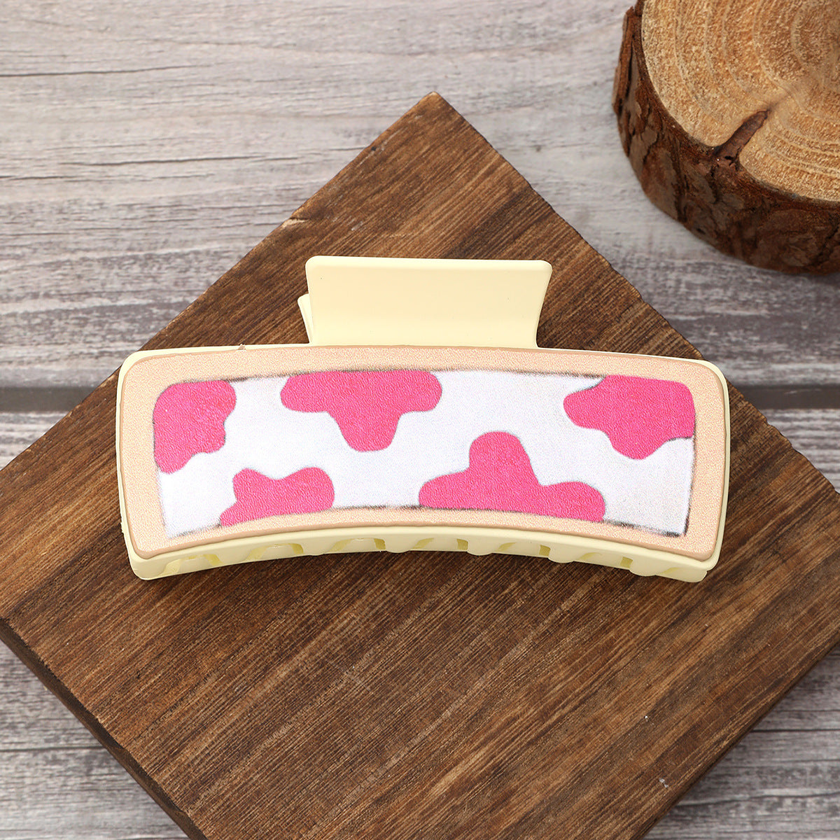 Women's Cute Cows Cow Pattern Pu Leather Hair Claws