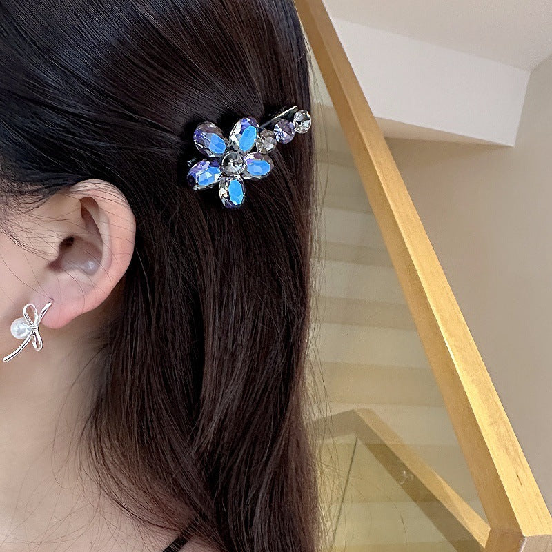Women's Sweet Flower Rhinestone Hair Clip