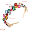 baroque golden cross inlaid color rhinestone headband