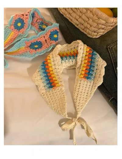 Women's IG Style Casual Plaid Rhombus Knit scarf