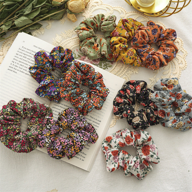 Women's Japanese Style Flower Cloth Handmade Hair Tie