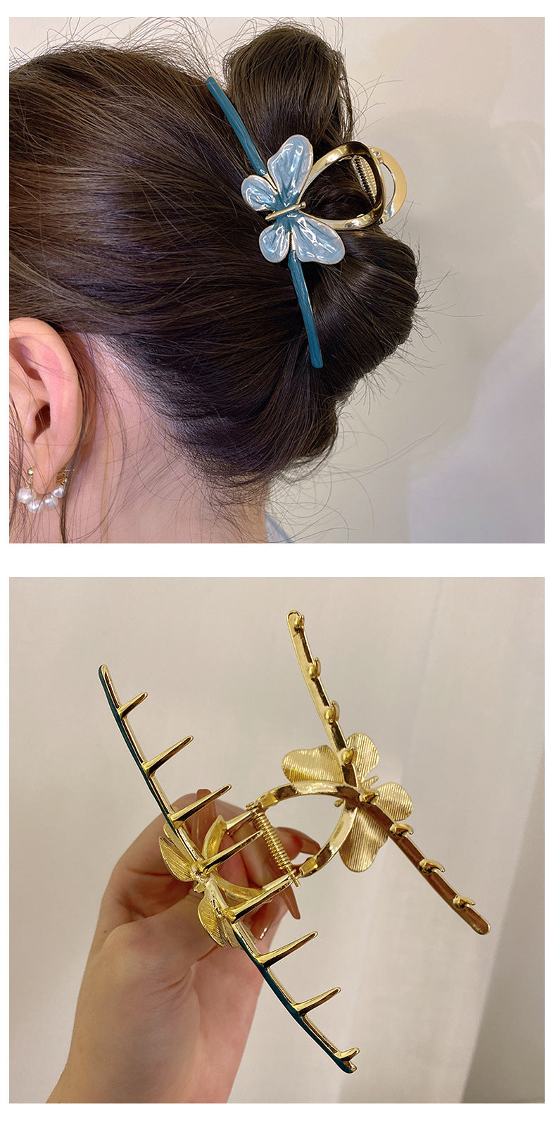 Women's Casual Simple Style Streetwear Butterfly Alloy Hair Claws