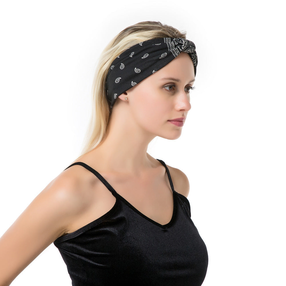 bohemian water droplets cloth hair band