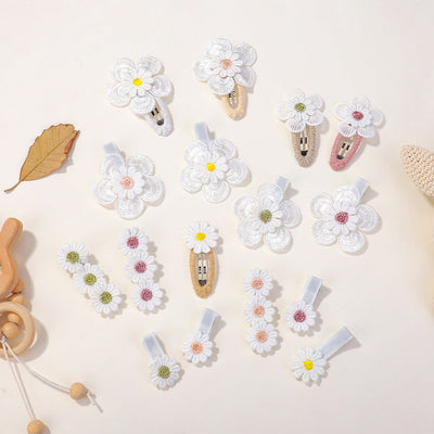 Kid'S Sweet Flower Cloth Hair Clip