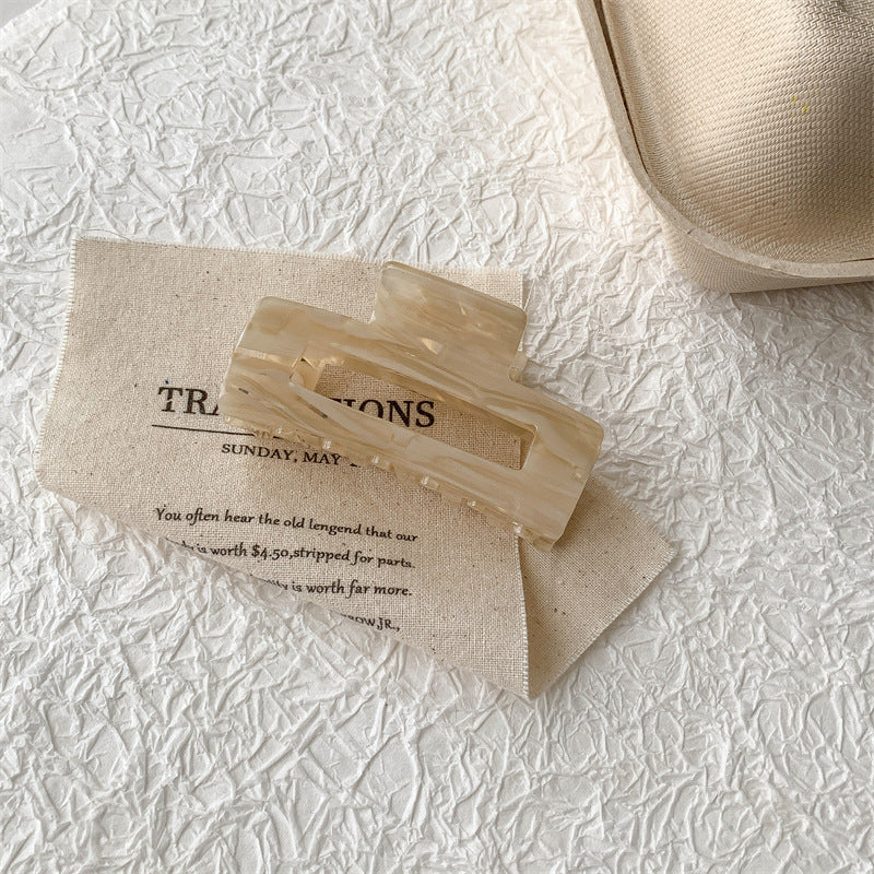 Women's Casual Simple Style Color Block Acetic acid sheets Hollow Out Hair Claws