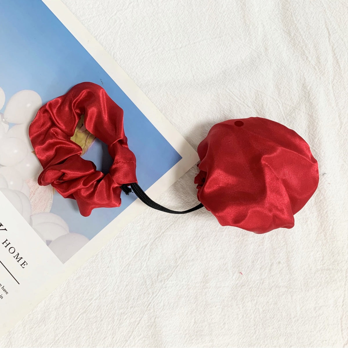 Nightclub Anti-Medicine Artifact Elastic Rubber Band Cup Lid Set  Color Diamond-Embedded Large Intestine Hair Ring Hair Rope for Women