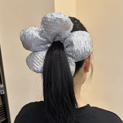 Women's Shiny Solid Color Sequins Hair Tie