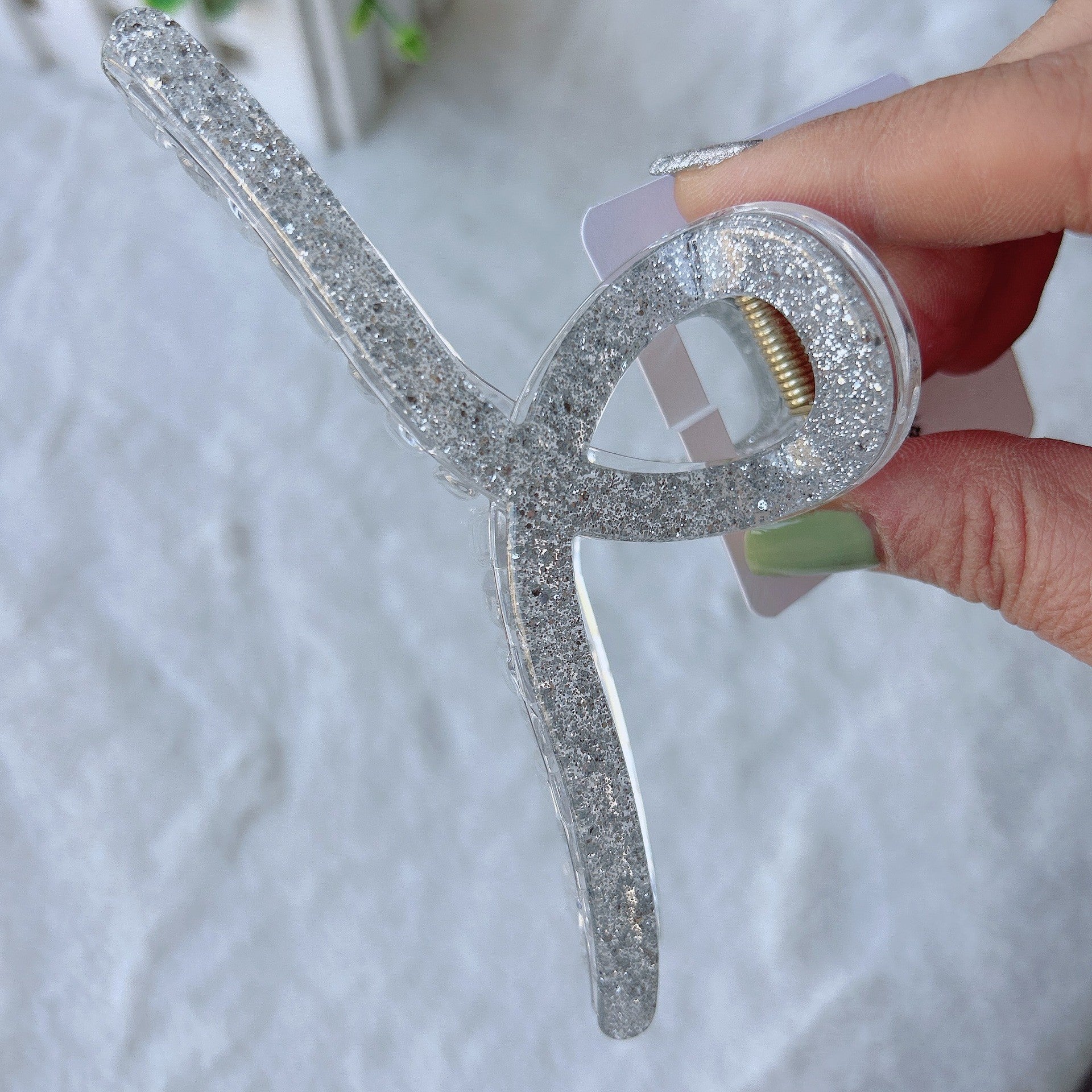 Women's Lady Bow Knot Arylic Hair Claws