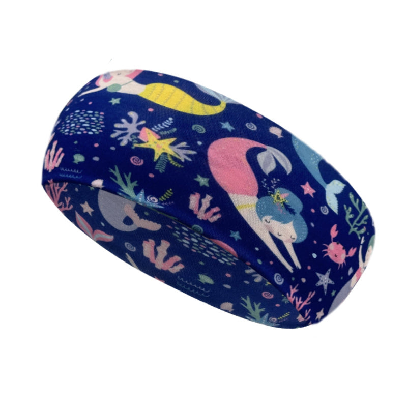 Unisex Simple Style Classic Style Cartoon Character Plaid Imitation Cotton Printing Hair Band