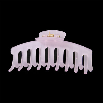 solid color jelly frosted hollow out hair clip