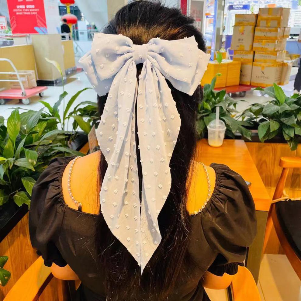 fairy style lady bow knot cloth hair clip