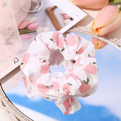 fashion floral fruit printing hair scrunchies