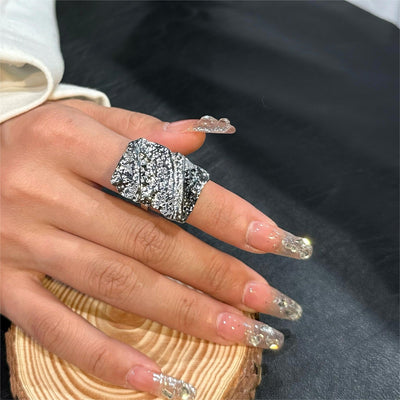 Jewelry Retro Simple Style Geometric 304 Stainless Steel Plating Open Rings