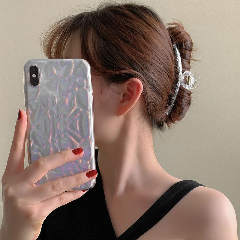 women's simple style transparent plastic hair claws