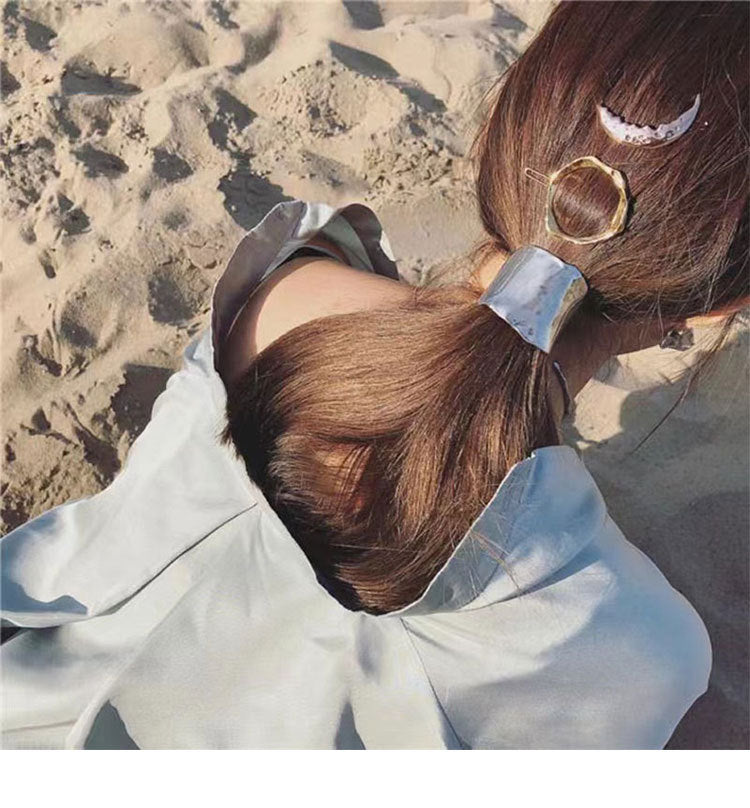 Women's Simple Style Geometric Metal Plating Hair Tie