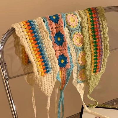 Women's IG Style Casual Plaid Rhombus Knit scarf