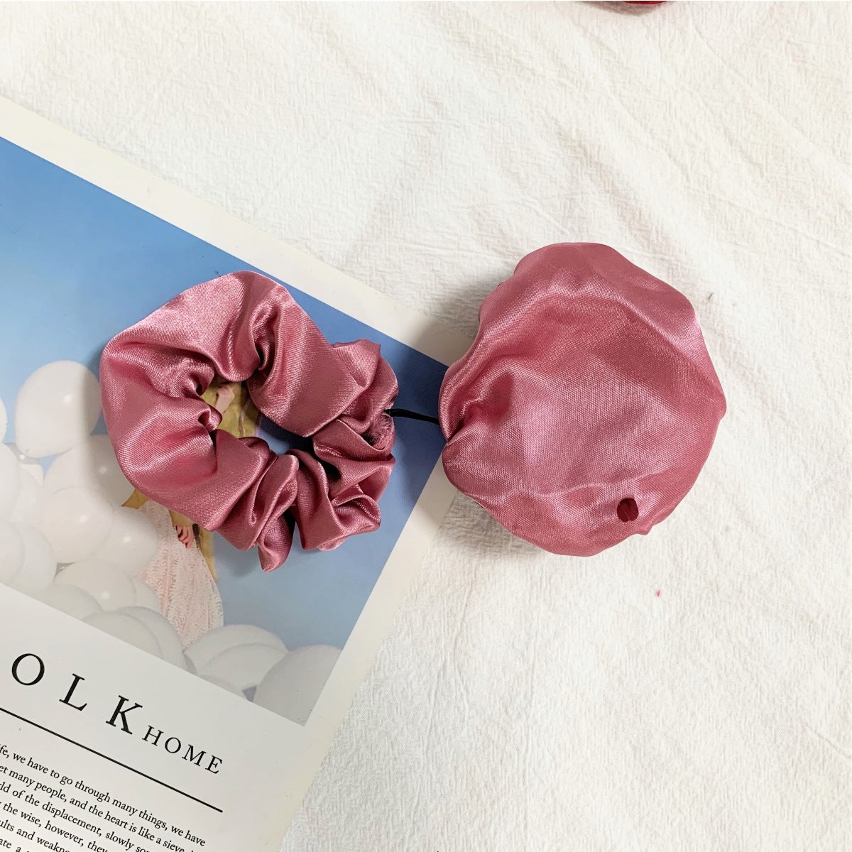 Nightclub Anti-Medicine Artifact Elastic Rubber Band Cup Lid Set  Color Diamond-Embedded Large Intestine Hair Ring Hair Rope for Women