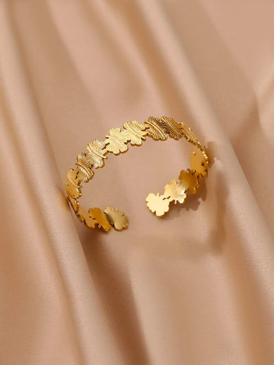 Retro Simple Style Geometric 304 Stainless Steel 18K Gold Plated Bangle In Bulk