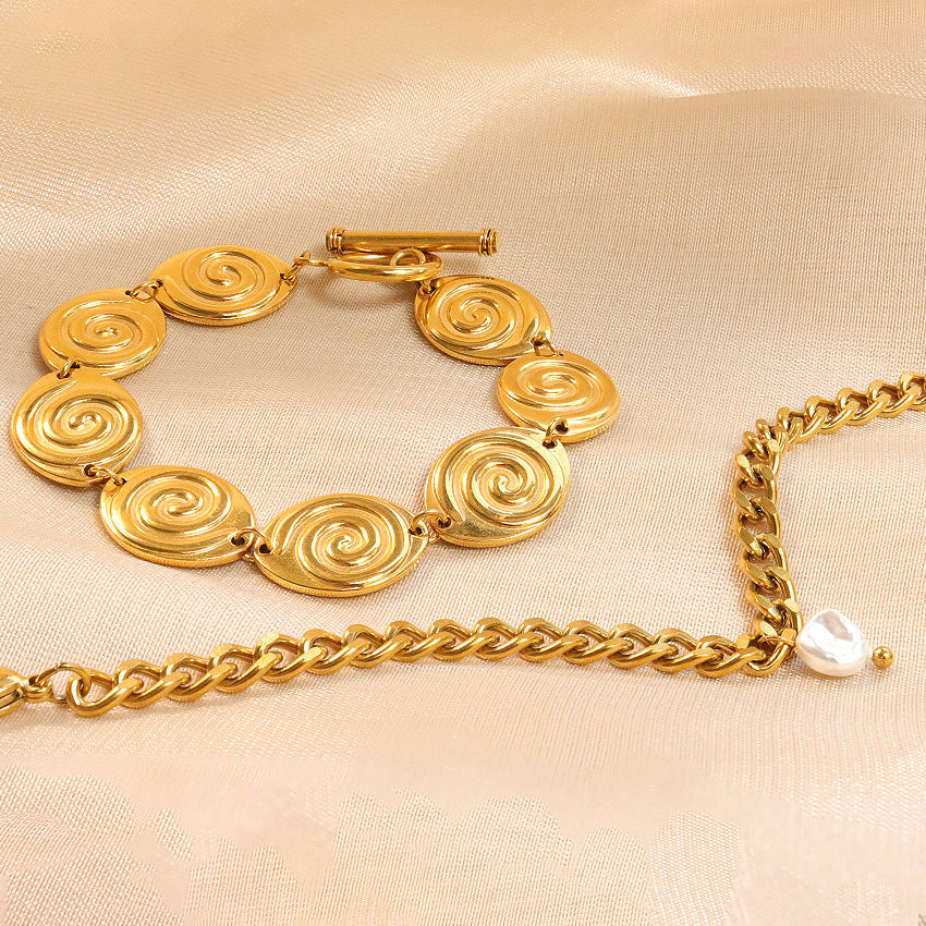 IG Style Spiral 304 Stainless Steel Bracelets In Bulk