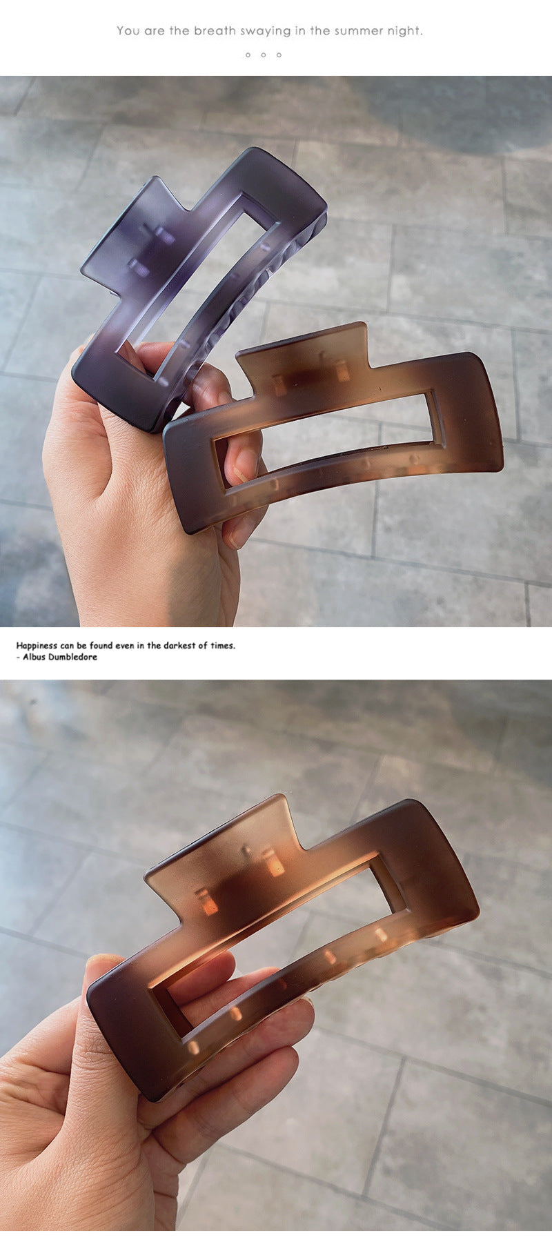 retro acrylic swuare hairpin