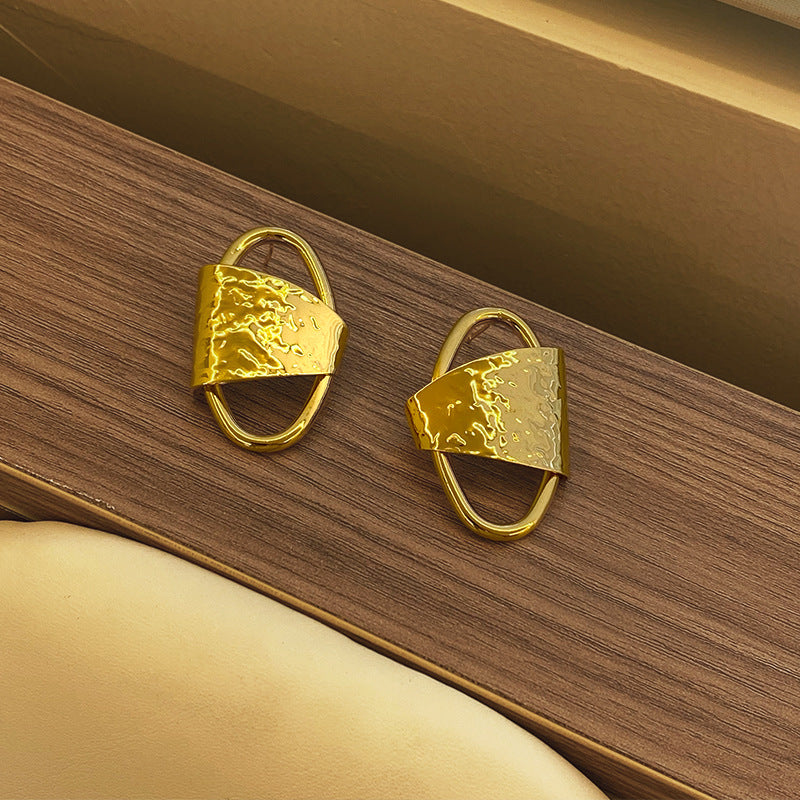 1 Pair Casual Simple Style Geometric Hollow Out Copper Ear Studs