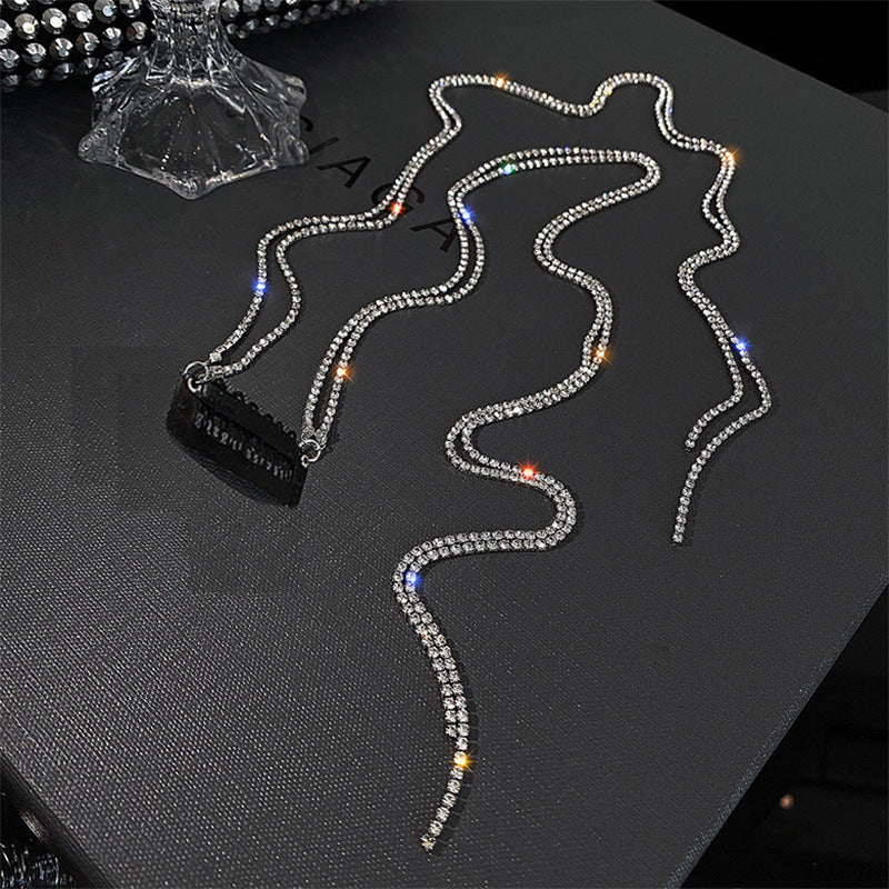 Women's IG Style Sweet Star Tassel Alloy Inlay Rhinestones Hair Clip