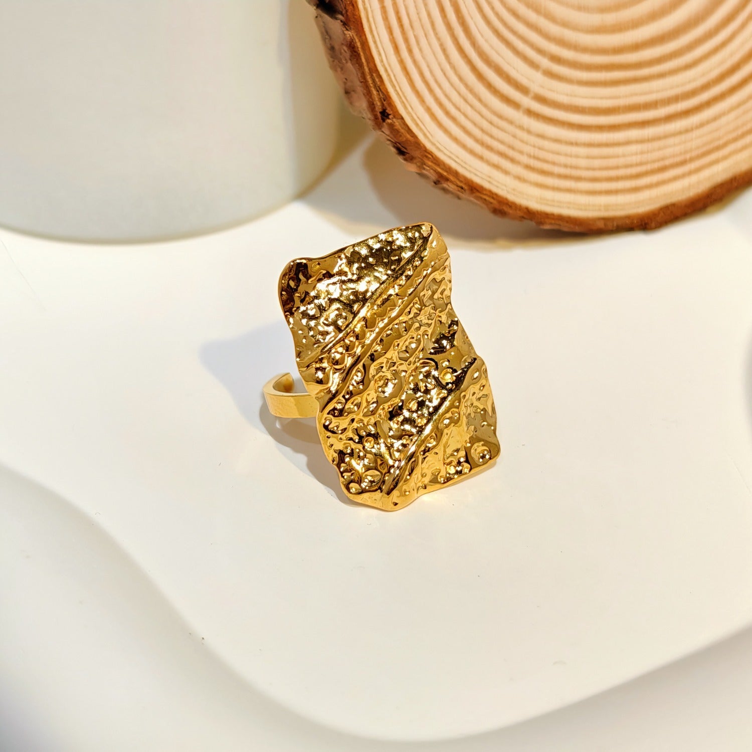 Jewelry Retro Simple Style Geometric 304 Stainless Steel Plating Open Rings