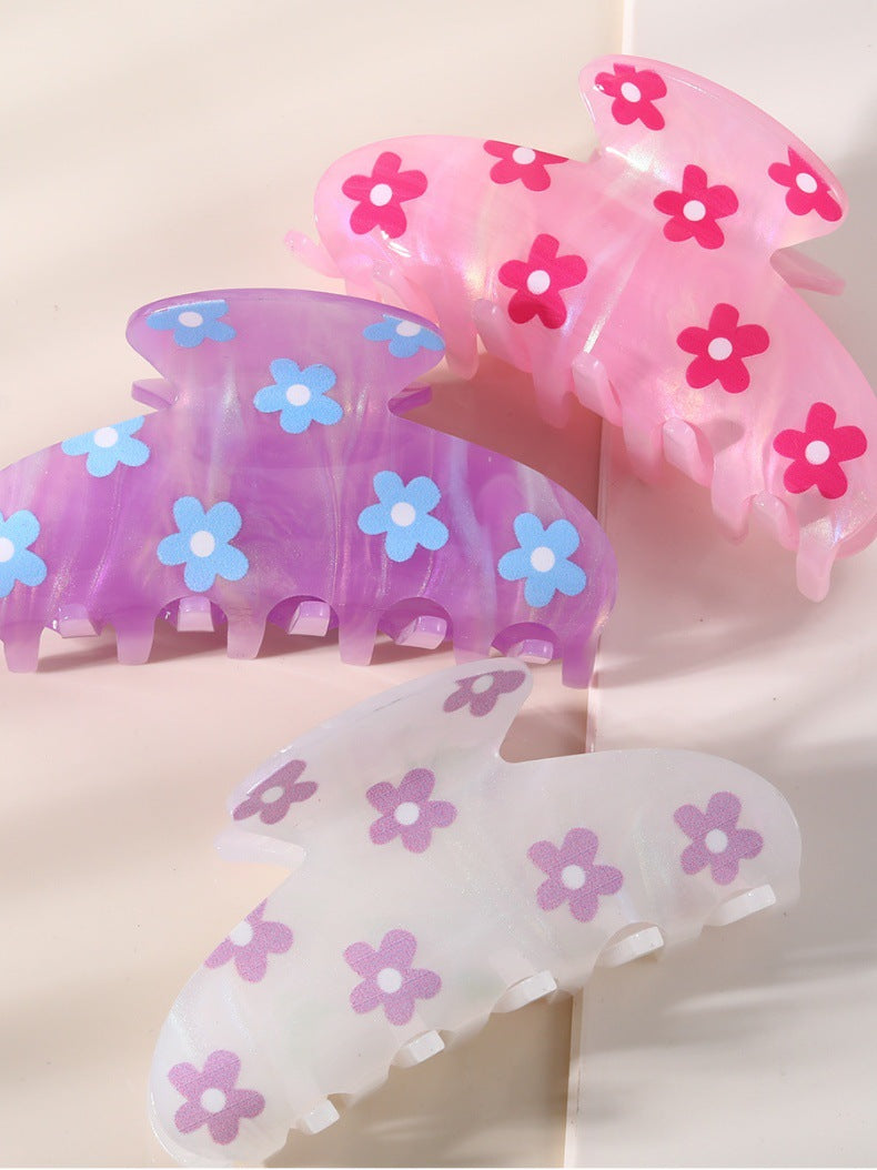 Women's Casual Simple Style Floral Acetic acid sheets Hair Claws