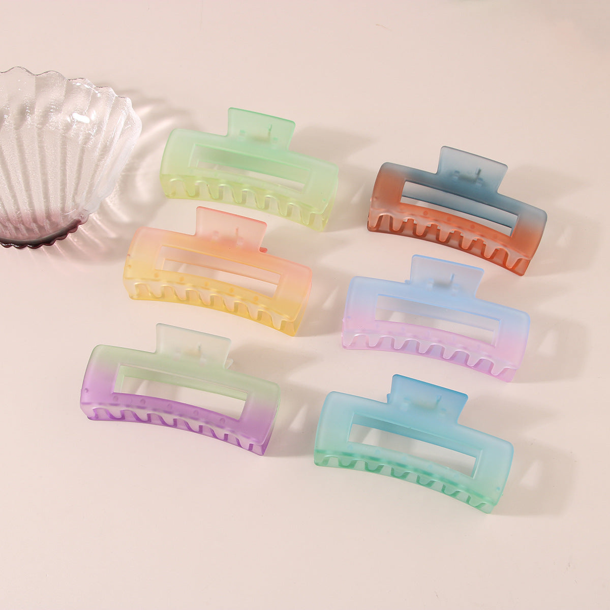 simple style gradient color plastic stoving varnish hair claws