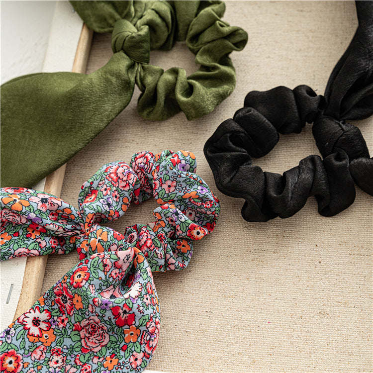 pastoral ditsy floral cloth flowers hair tie 1 piece
