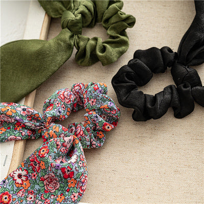 pastoral ditsy floral cloth flowers hair tie 1 piece