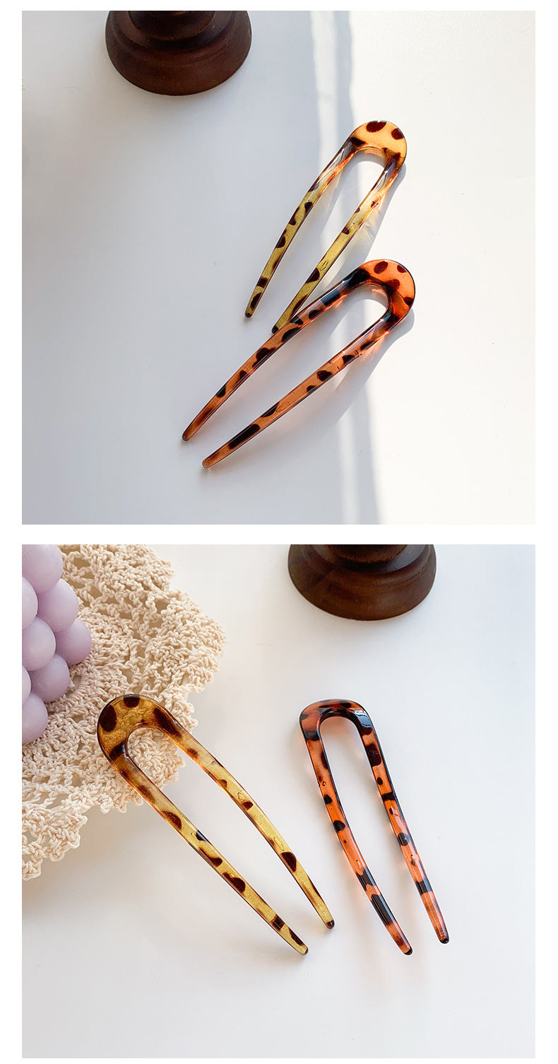 Women's Simple Style Classic Style U Shape Resin Hair Sticks