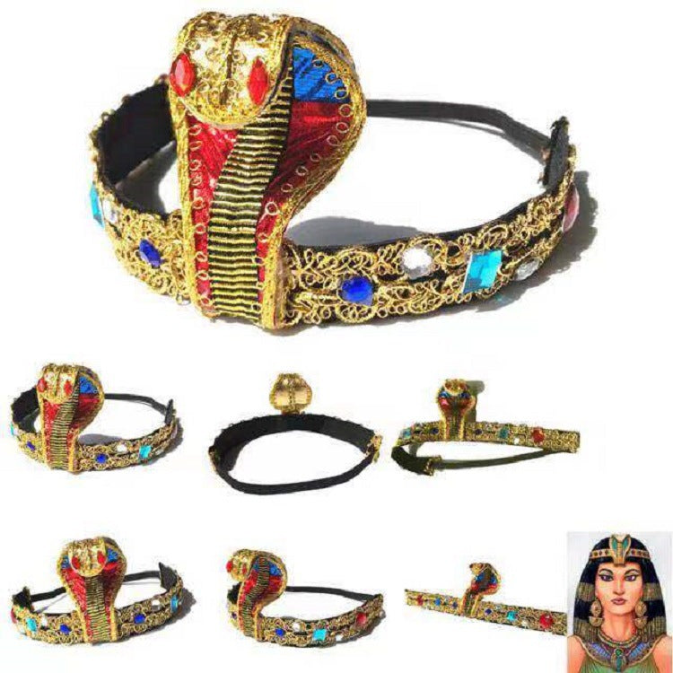 Halloween Ethnic Style Women's Snake Arylic rope Sequins Inlay Artificial Gemstones Hair Band