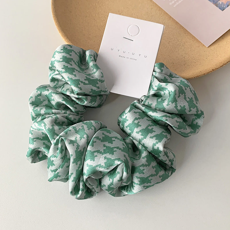 satin houndstooth retro temperament corduroy hair rope hair accessories