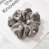Women's Simple Style Solid Color Cloth Pearl Hair Tie