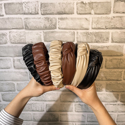 fashion style simple new knotted leather headband