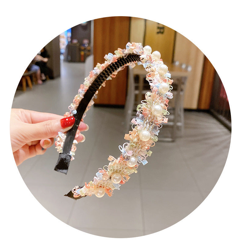 Girl'S Cute Simple Style Flower Cloth Hair Band