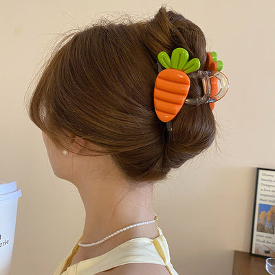 Cute Sweet Women's Fruit Strawberry Arylic Fruit Hair Claws