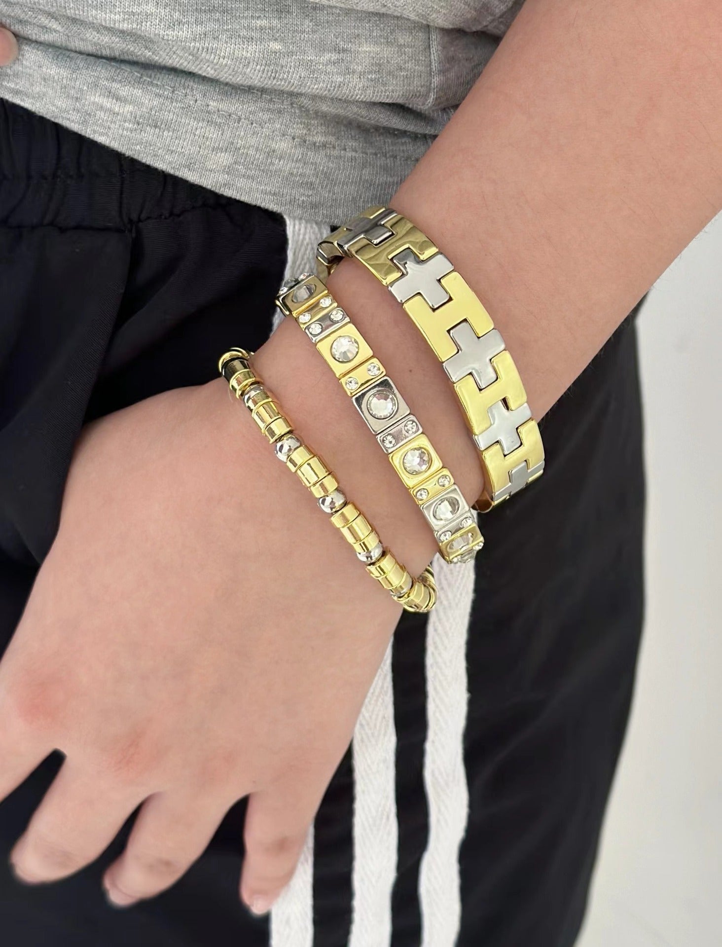 Copper Plating Geometric Bracelets