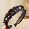 women's elegant solid color wig plastic hair band