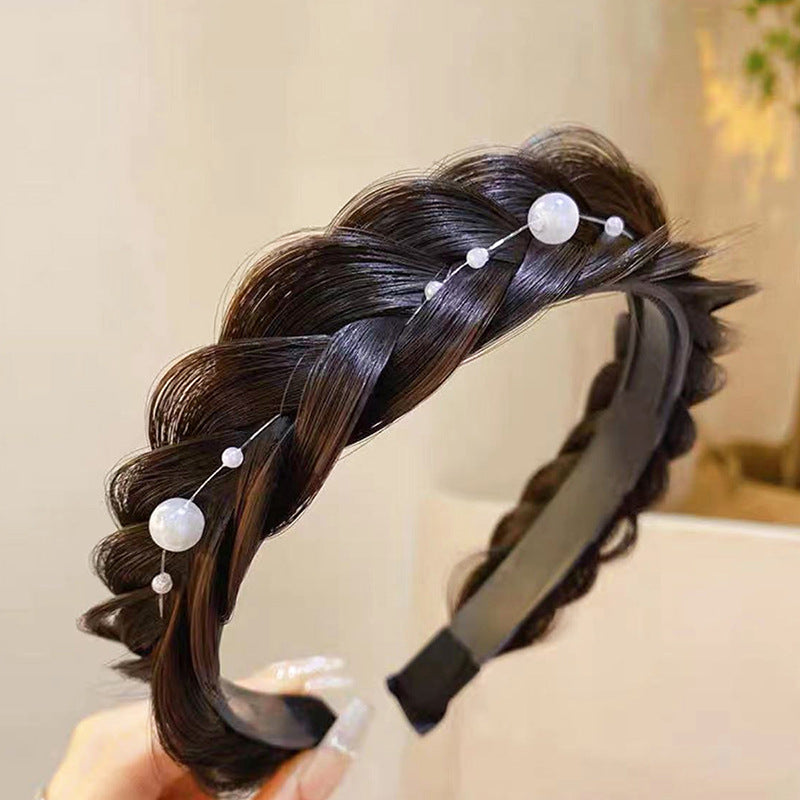 women's elegant solid color wig plastic hair band