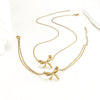 Jewelry Streetwear Bow Knot 304 Stainless Steel Plating Bracelets Anklet Necklace