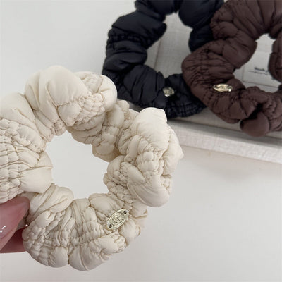 Women's Modern Style Classic Style Solid Color Cloth Pleated Hair Tie