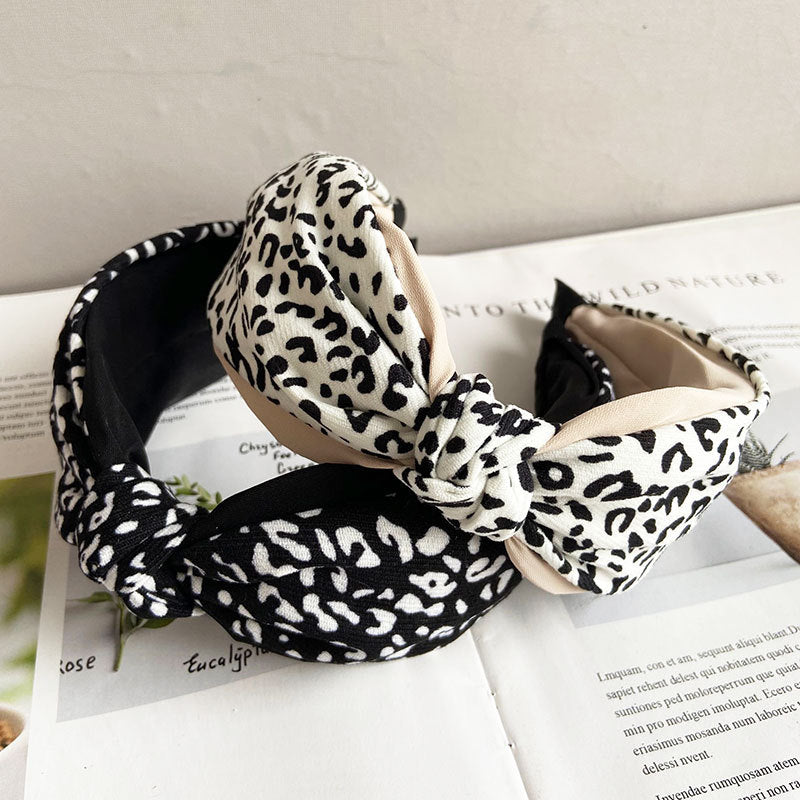 women's ig style retro leopard cloth hair band