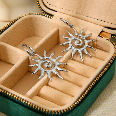 1 Pair Vintage Style Classic Style Sun 304 Stainless Steel 18K Gold Plated Drop Earrings